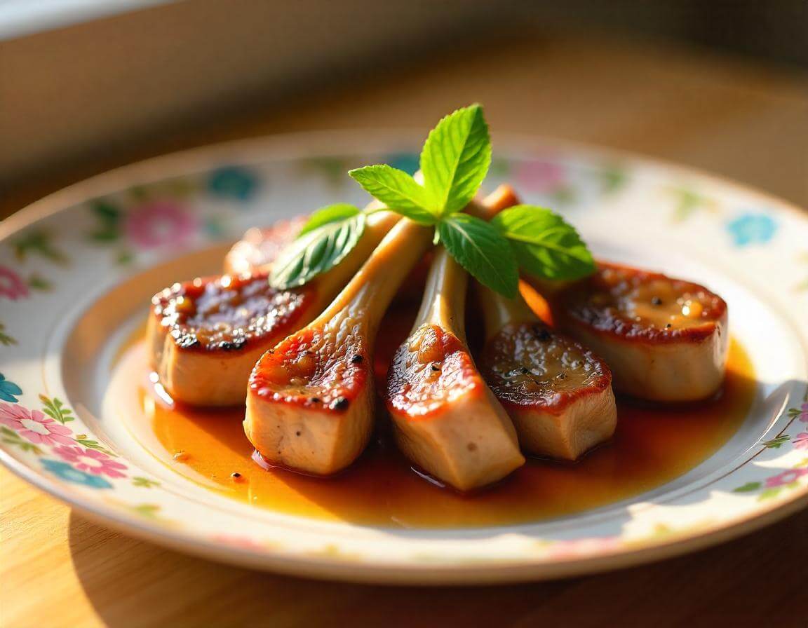 Costolette di agnello in airfryer dorate e croccanti.