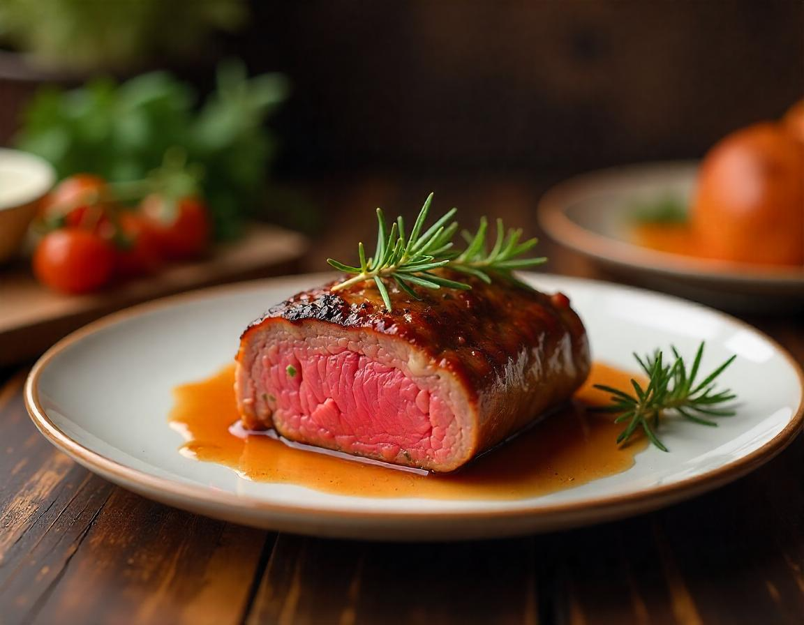 Filetto di manzo in airfryer perfettamente cotto con crosticina dorata