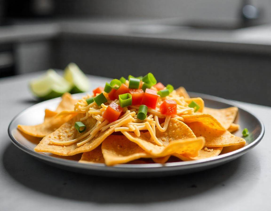 Nachos in airfryer croccanti con formaggio fuso e guacamole