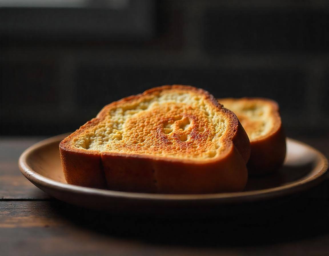 Pane in airfryer dorato e croccante, pronto per essere gustato.