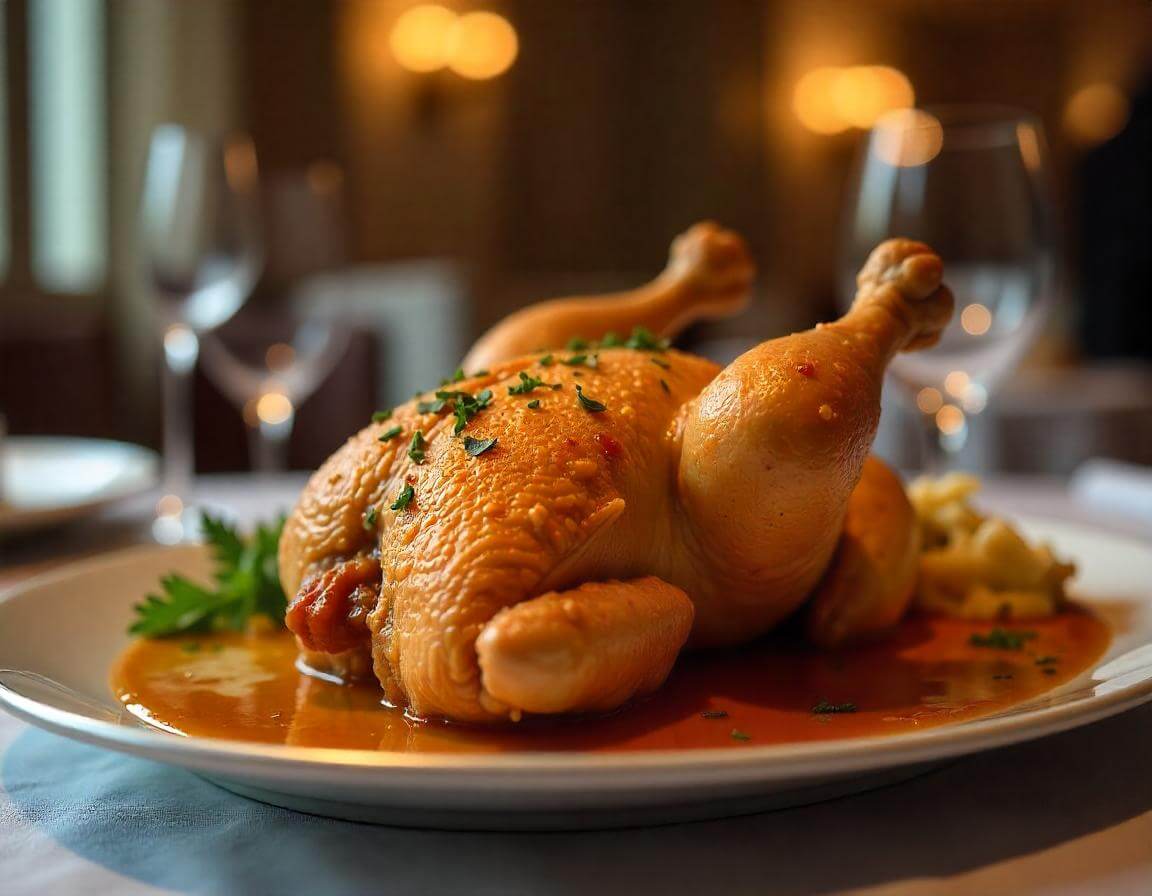 Pollo intero in airfryer dorato e croccante