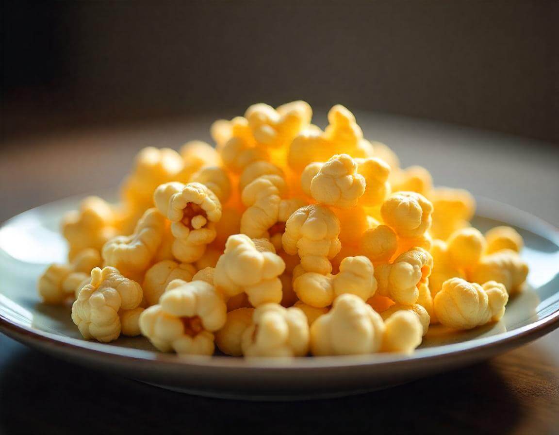 Popcorn in airfryer croccanti e dorati in una ciotola