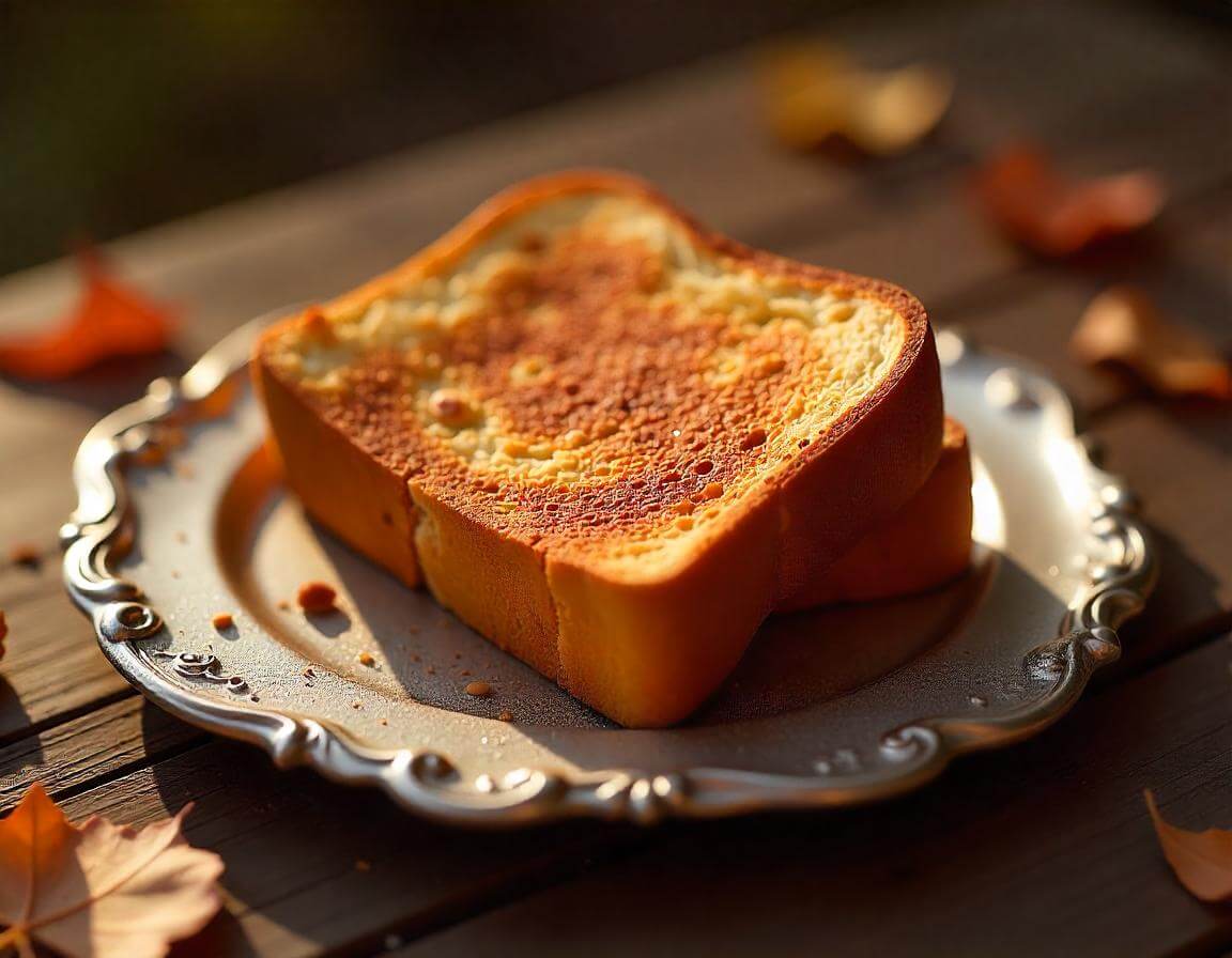 Toast croccante preparato in airfryer.